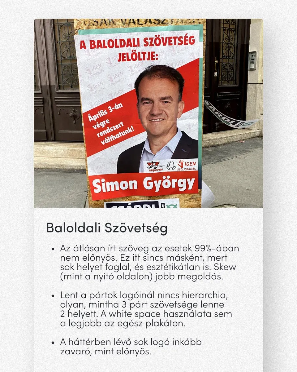 A Baloldali Szövetség 2022-es plakátja grafikai megjegyzésekkel