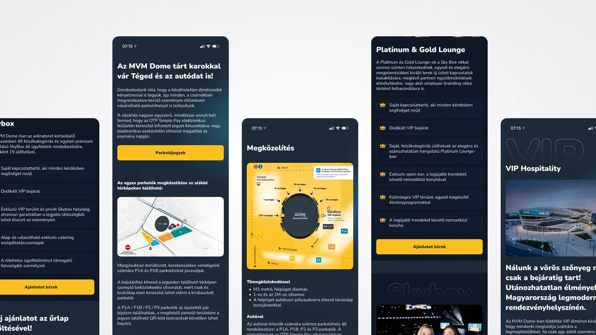 MVM Dome website and app, image 3
