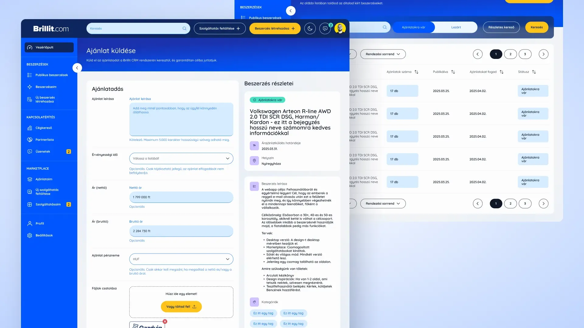 Brillit web app UX/UI design, image 5