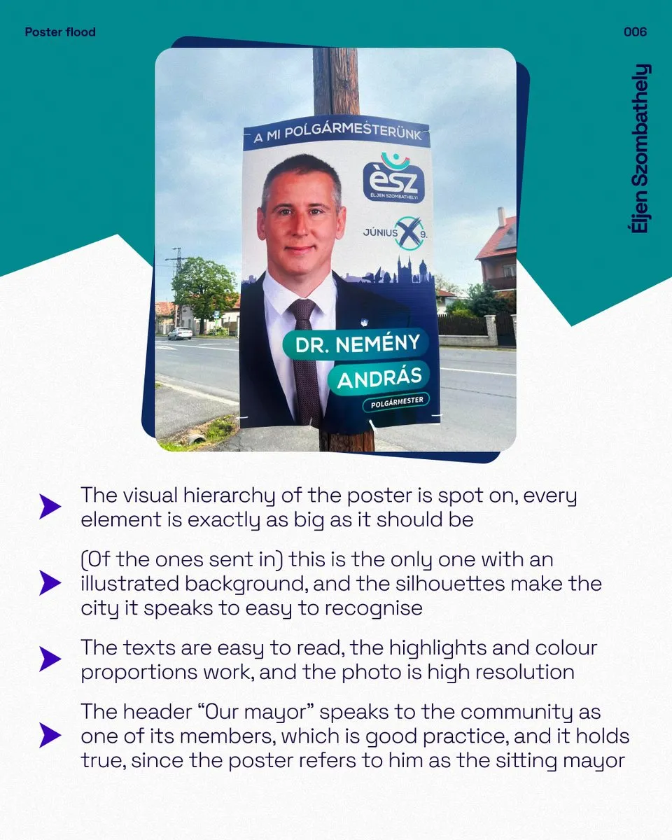 The 2024 Éljen Szombathely poster with graphic notes