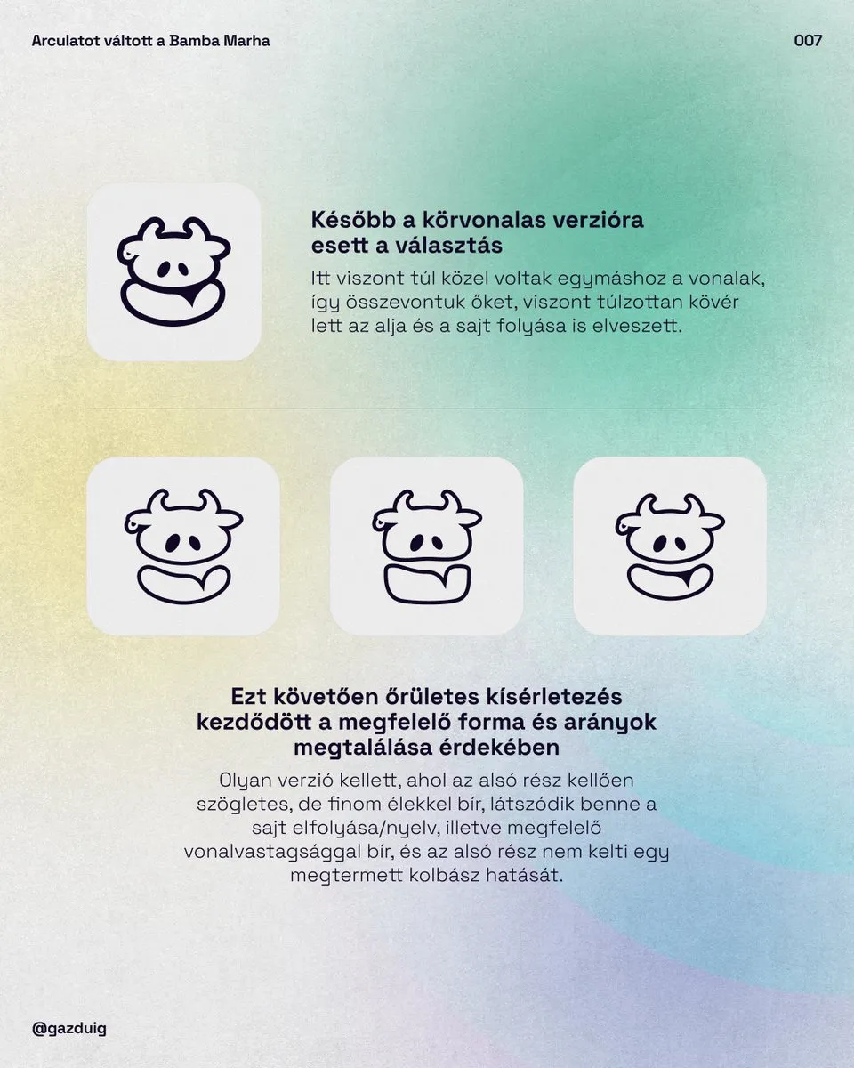 A körvonalas logóváltozatok, ahogy a vonalak összevonása után kísérletezéssel alakult a forma