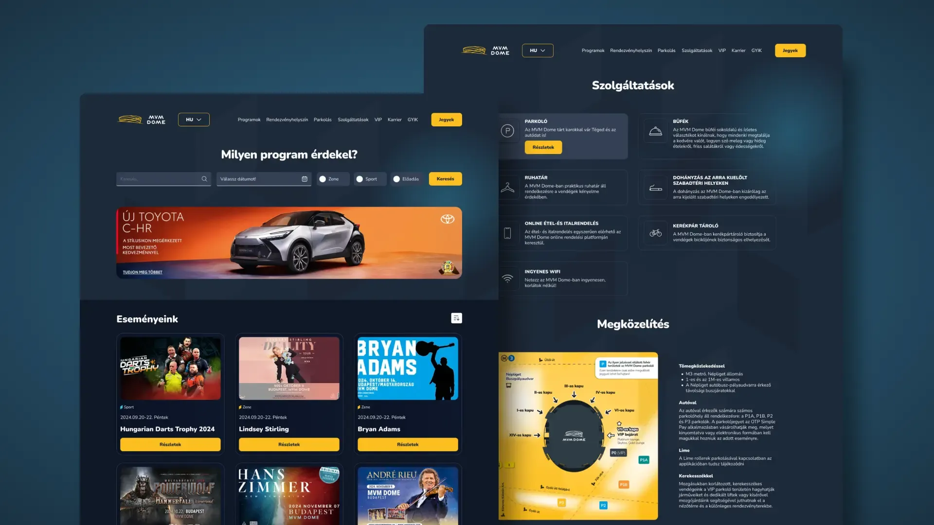 MVM Dome website and app, image 6