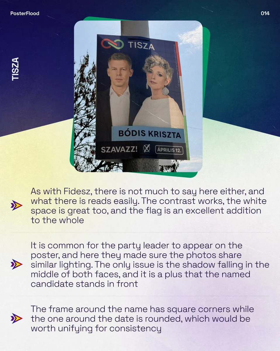 The 2026 TISZA poster with graphic notes